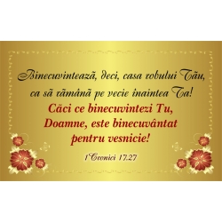 Ornament magnetic mare, Binecuvinteaza casa robului tau...